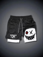 2024 Men's Smiling Face Printed Fitness Shorts