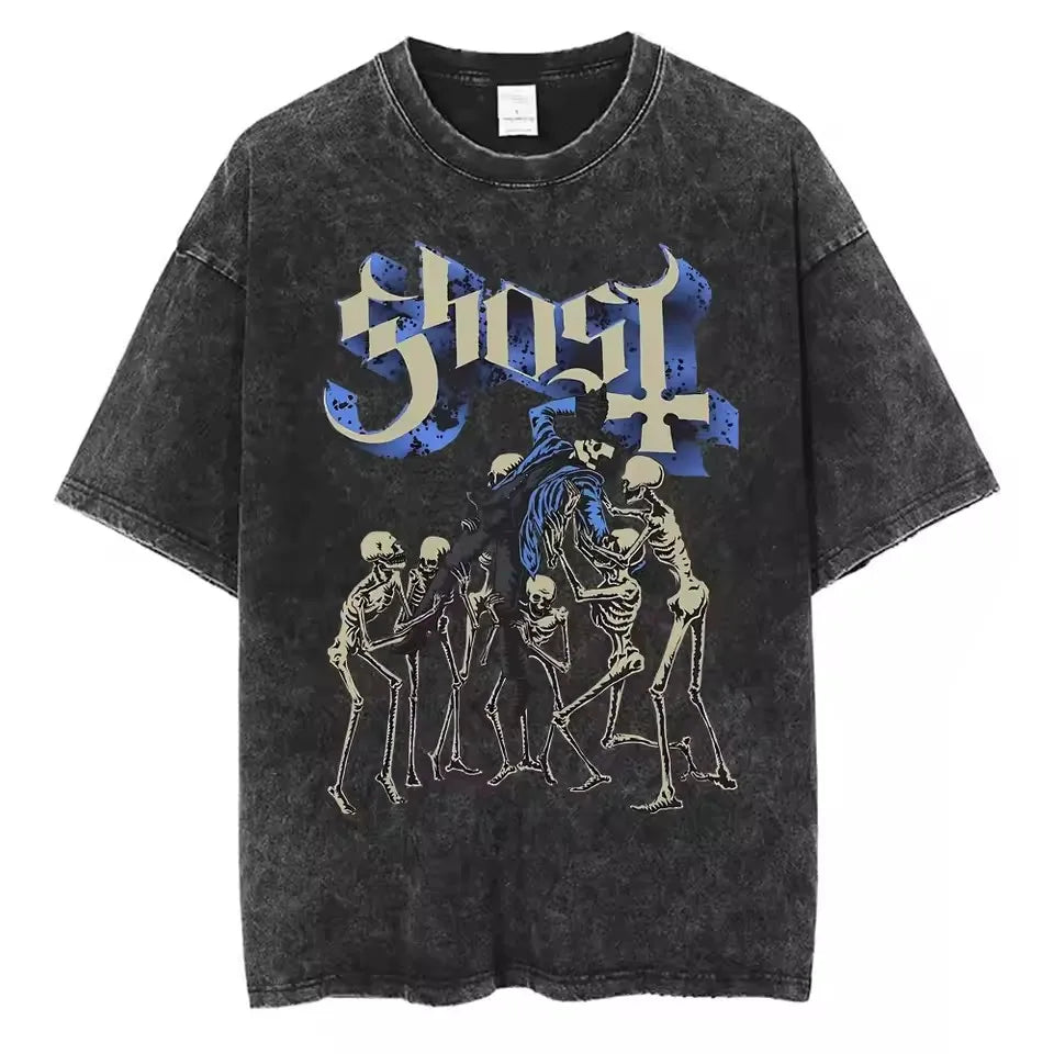 Ghost Band Vintage Skeleton Rock Tee 4