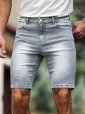 Men's summer denim shorts. Gray skinny shorts. For daily leisure. Versatile and simple. Fashionable and trendy. GRAY