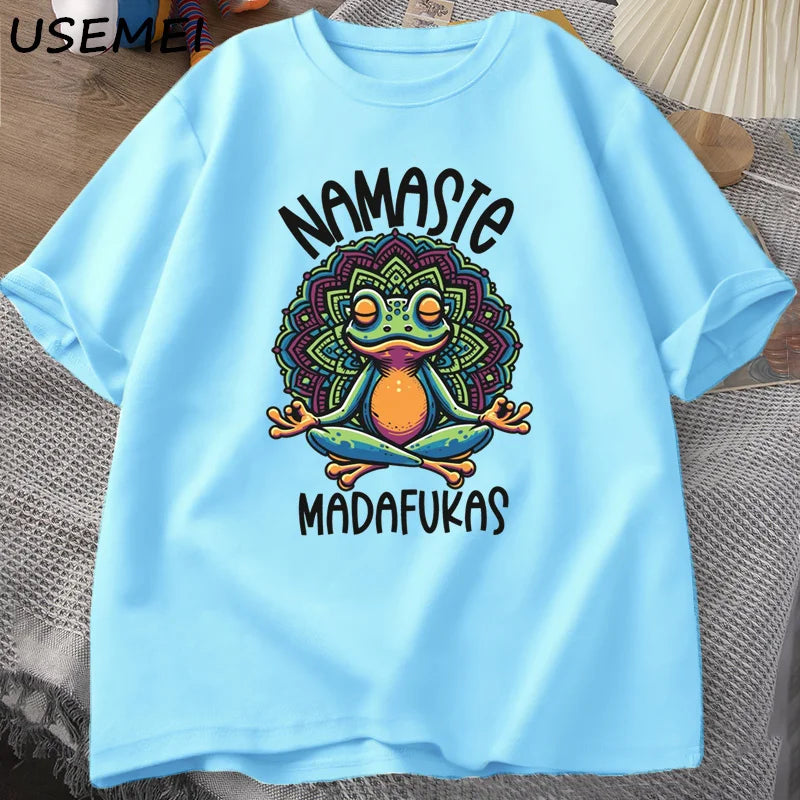 Funny Yoga Frog Self Care T-Shirt