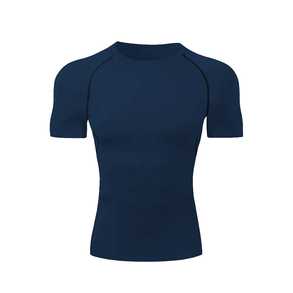 Men's Athletic Quick Dry T-shirt, suitable for gym workouts, fitness, running. Compression shirt, sports undershirt, baselayer t