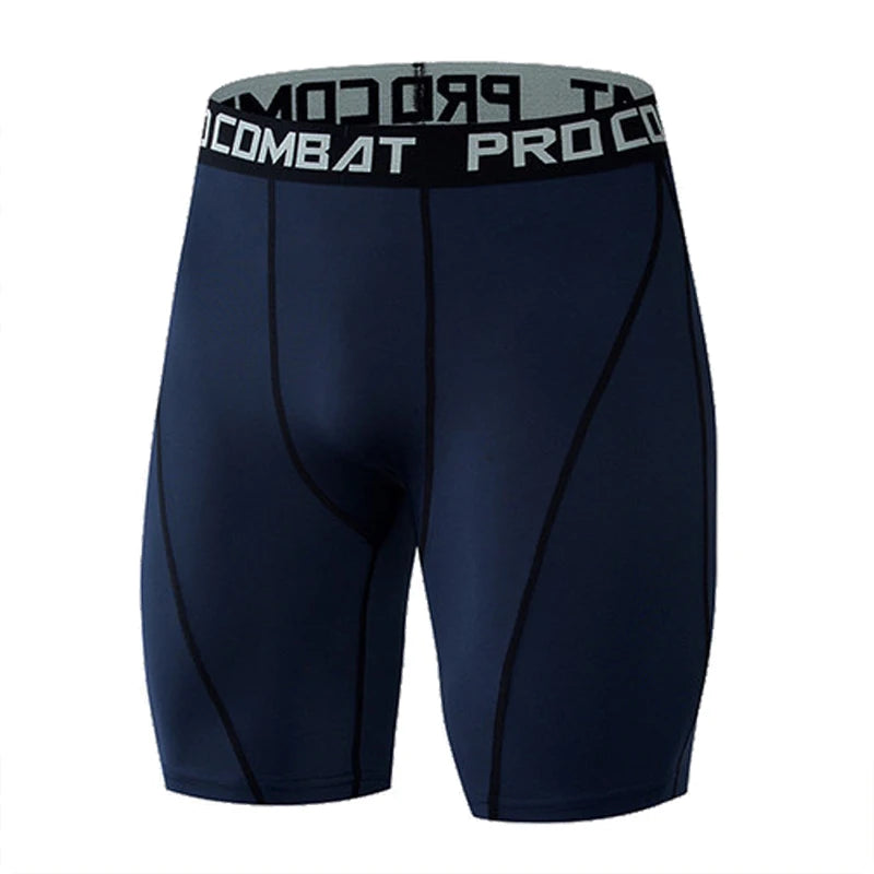 Men's compression bodybuilding shorts Quick drying Breathable leggings Exercise male muscle live elastic leggings