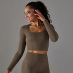 Top Long Sleeves  Fitness n Clothing Elastic Breathable