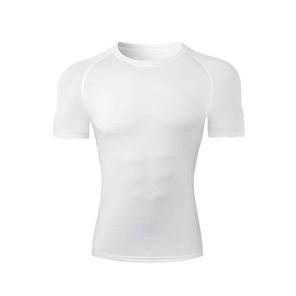 Men's Athletic Quick Dry T-shirt, suitable for gym workouts, fitness, running. Compression shirt, sports undershirt, baselayer t