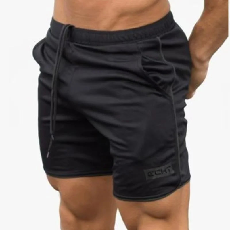 GYM Men Quick Dry Workout Shorts With Pockets Elastic Waist Gym Running Sports Shorts For Men Breathable Athletic Shorts Summer