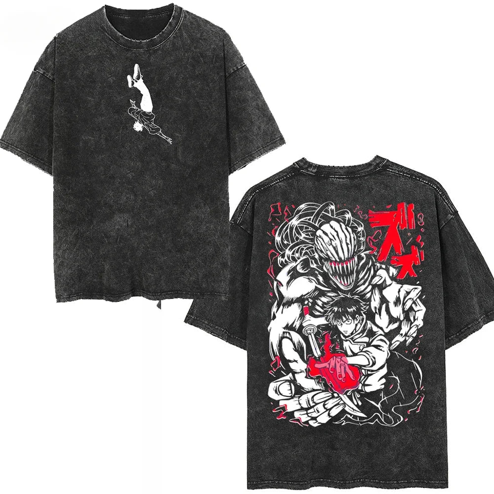 Japanese Anime Washed Graphic Tee 5