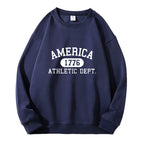 America 1776 Athletic Dept Unisex Pullover Men Women Hip Hop Long Sleeves Hoodies Men's Clothes Autumn Loose Casual Hoody