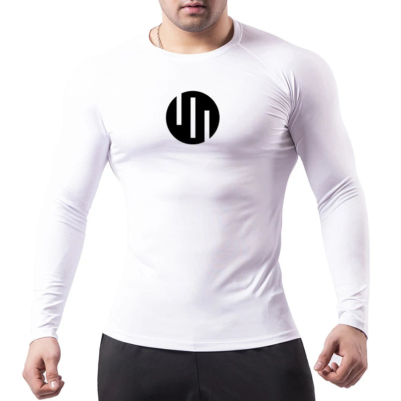 Men's Long Sleeve Graphic Compression Training Shirt