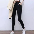 Thermal Leggings Women Winter Warm High Waist Simplicity Warm Pants Fashion Black Elasticity Autumn Velvet Comfortable Leggins