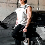 Men's Summer Trend Cotton Tank Tops Male Sweat Sleeveless Shirt Muscle Sports Gym Fitness Workout O-Neck Vest Casual Clothing