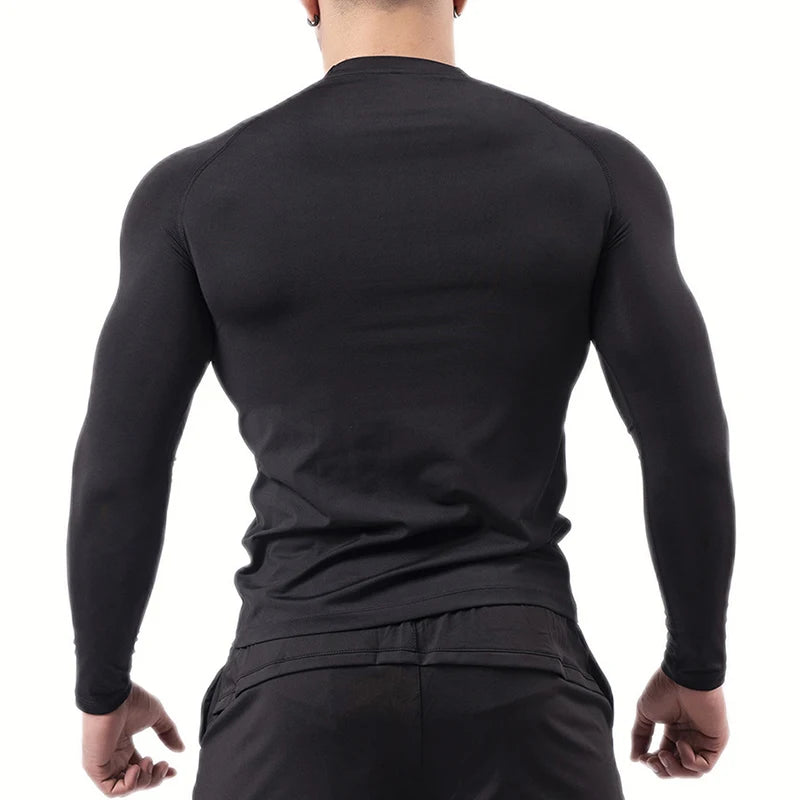 Men's Long Sleeve Graphic Compression Training Shirt