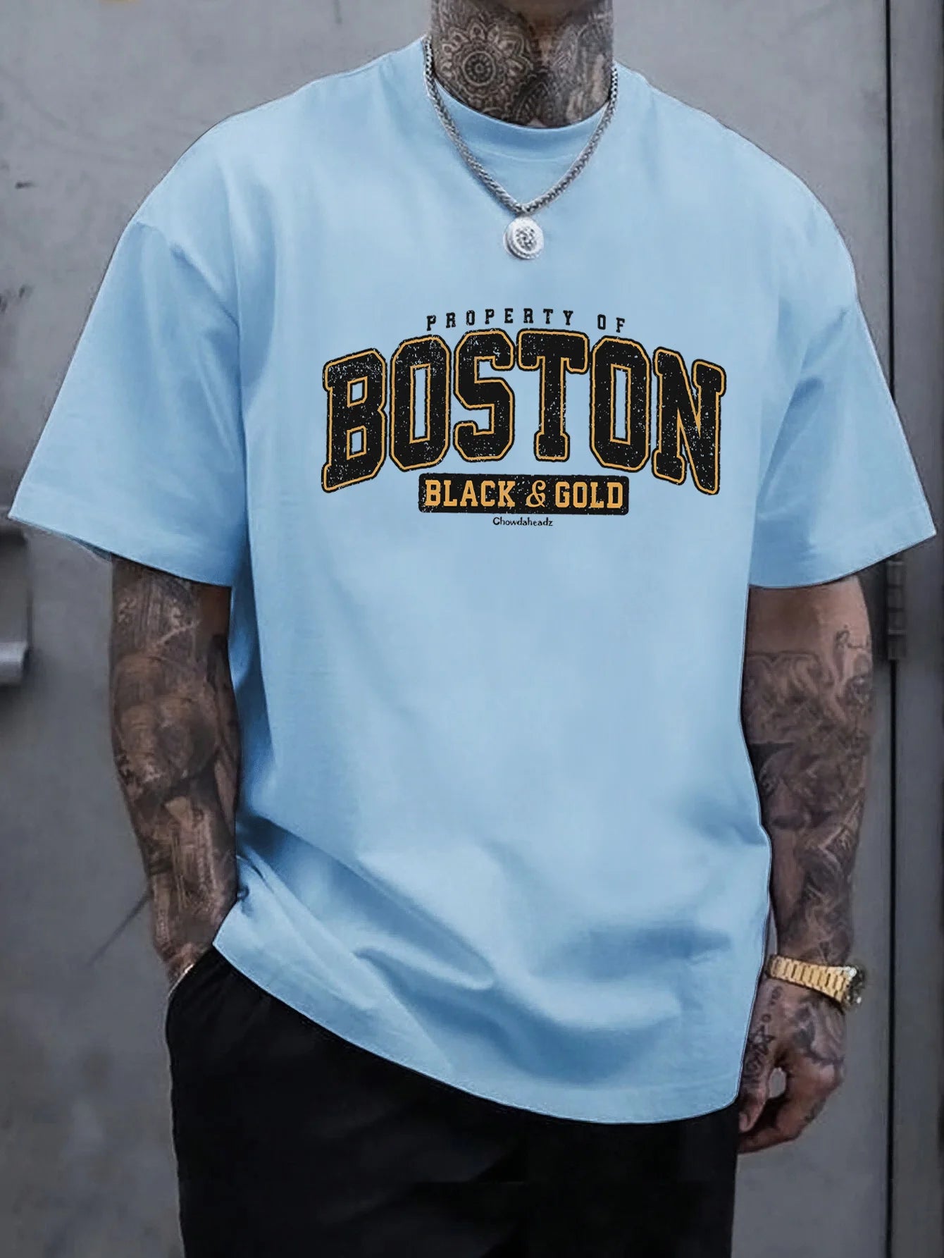 BOSTON pattern printed T-shirt top