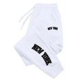 Men's Casual Jogging Sweatpants – Versatile All-Season Sport Pants White