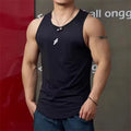 Men's Mesh Casual Training Vest – Quick-Dry Sleeveless Gym Tank Top Black