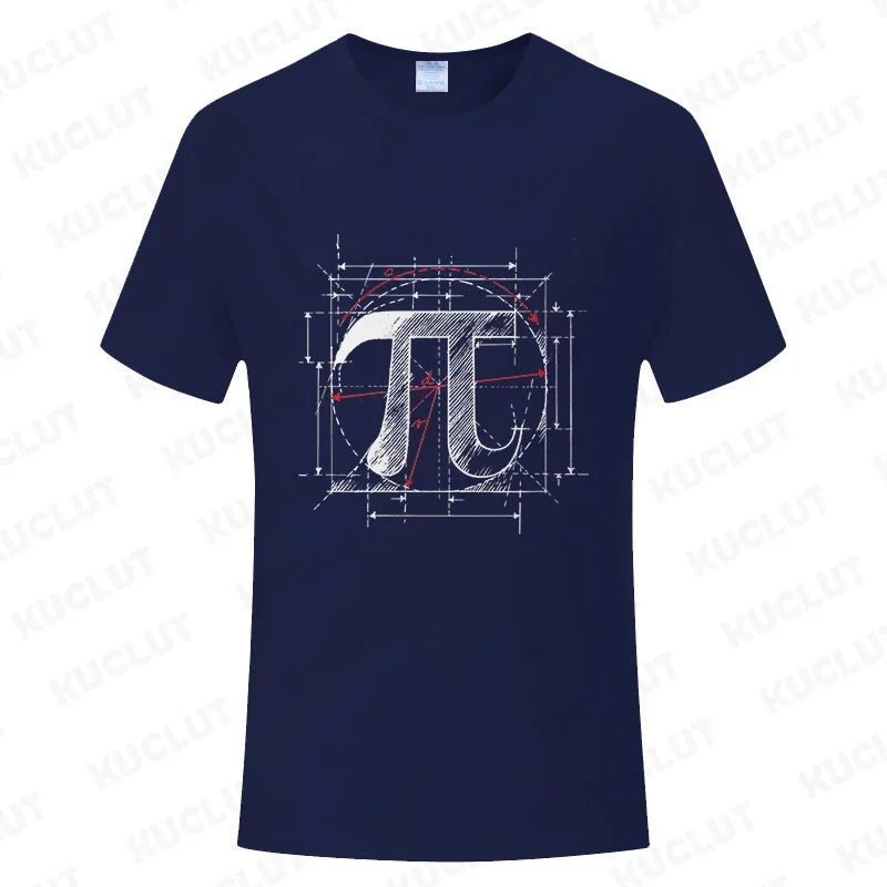 Pi Π Symbol Design T-shirts Fashion Clothing Science Math T-shirts Summer Casual Teacher Tshirts Irrational Number T-Shirt Gift