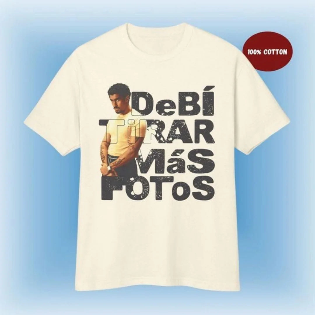 Bad Bunny T-shirt 2026 Summer New Hot Selling Men's T-shirt Pure Cotton T-shirt Fashion Street Wear Y2K T-shirt Men's Clothing