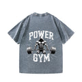 Men's Power Gym Graphic T-Shirt – Bodybuilding & Fitness Tee Iron Gray (Back Prin