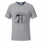 Pi Π Symbol Design T-shirts Fashion Clothing Science Math T-shirts Summer Casual Teacher Tshirts Irrational Number T-Shirt Gift