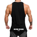 Men's Irregular Hem Muscle Tank Top – Cotton Sleeveless Gym & Fitness Vest black