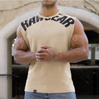 Men's Summer Trend Cotton Tank Tops Male Sweat Sleeveless Shirt Muscle Sports Gym Fitness Workout O-Neck Vest Casual Clothing