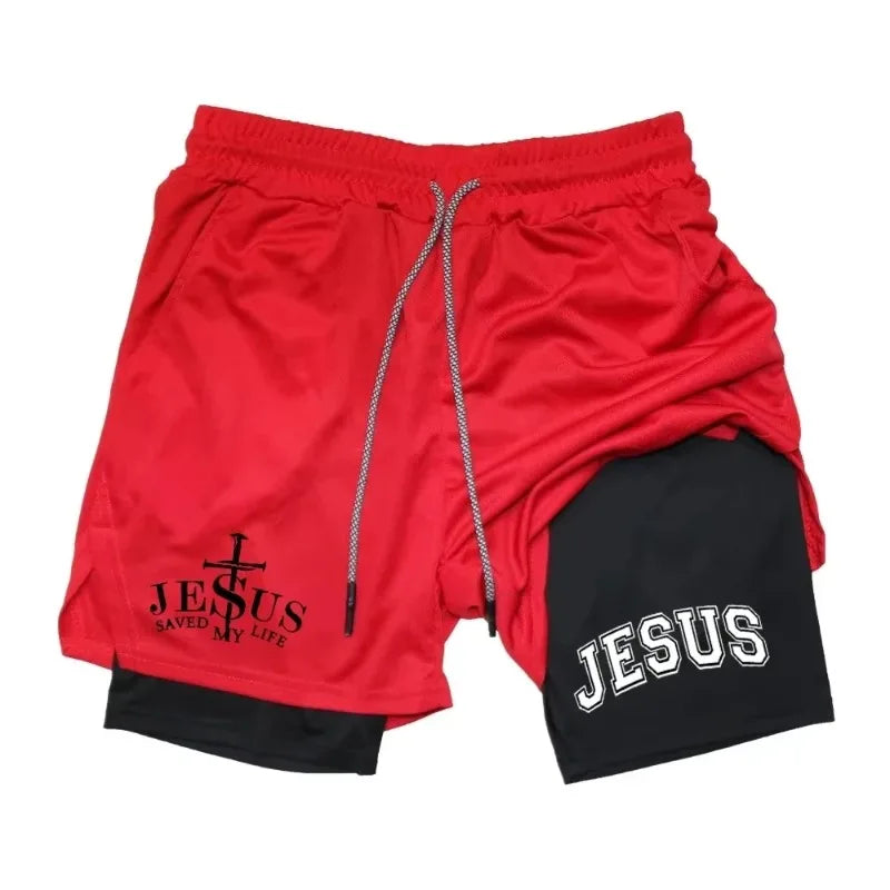 Men's 2-in-1 Compression Running Shorts