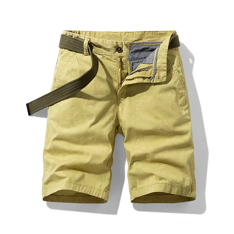 Men's Cotton Print Cargo Shorts