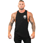New Hot Sale Mens Skull Printed Tank Top Breathable Cool Vest Running Shirt Cotton Tees Bodybuilding Singlet Fitness Sleeveless