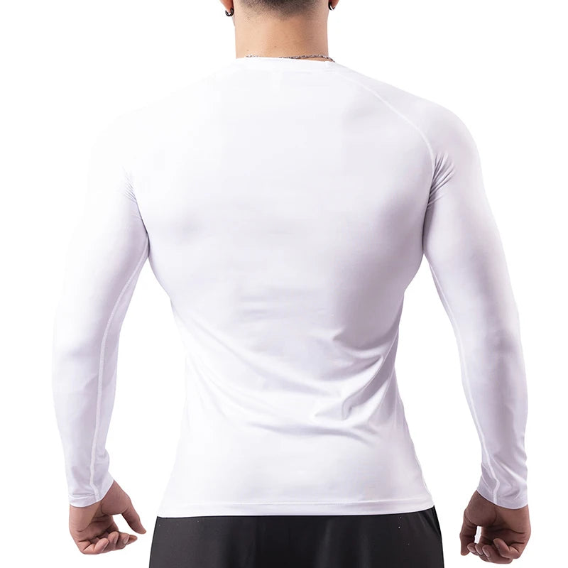 Men's Long Sleeve Graphic Compression Training Shirt