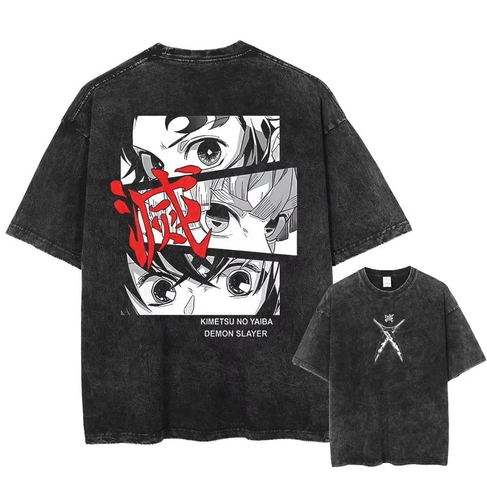 Japanese Anime Washed Graphic Tee 14