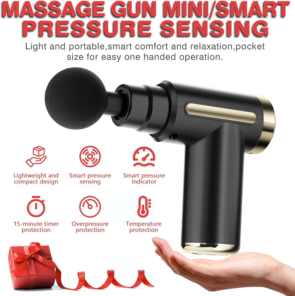 Massage Gun Percussion Handheld Portable Muscle Massager Tool for Body Pain Relief Ideal Gifts for Men Women With Carrying Bag