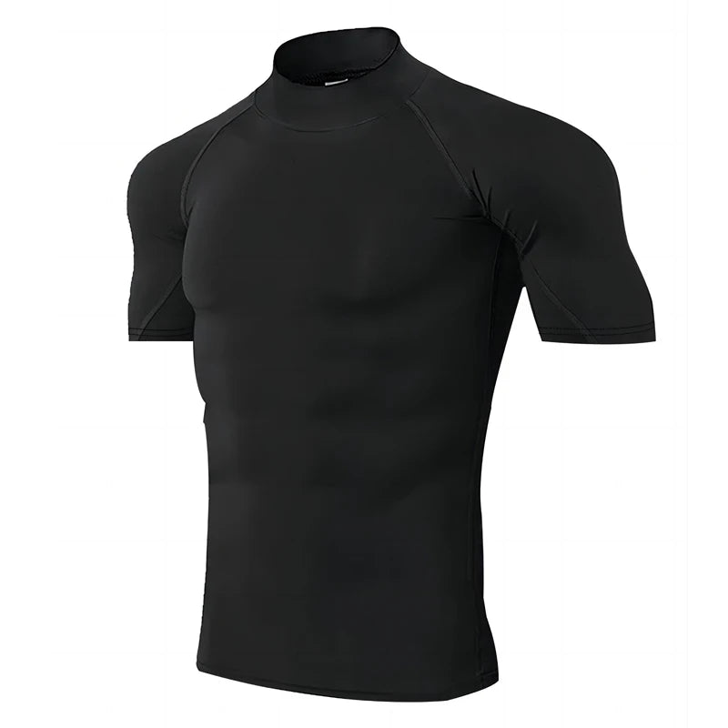 Men's Compression Workout T-Shirt All Black