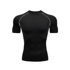 Men's Athletic Quick Dry T-shirt, suitable for gym workouts, fitness, running. Compression shirt, sports undershirt, baselayer t