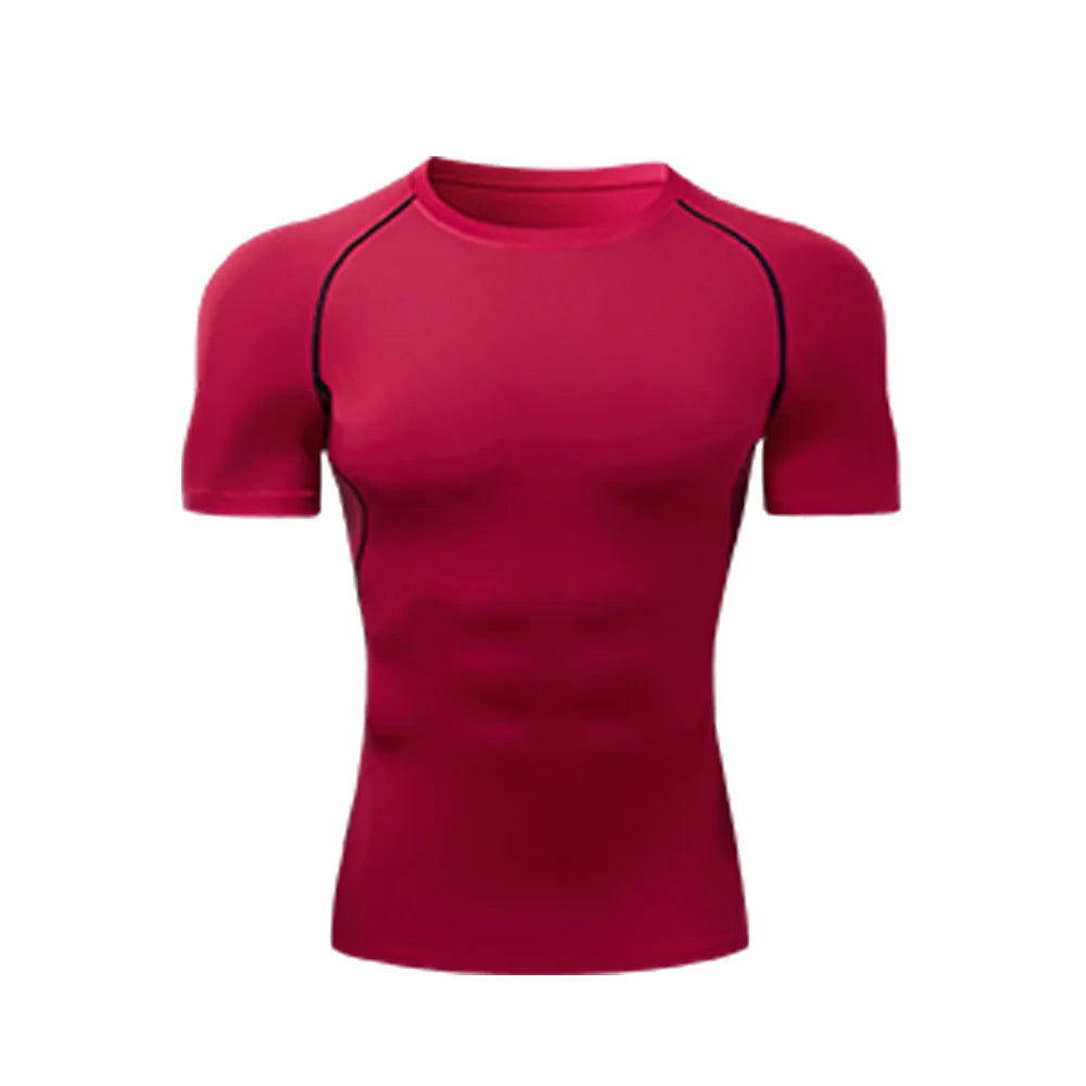 Men's Athletic Quick Dry T-shirt, suitable for gym workouts, fitness, running. Compression shirt, sports undershirt, baselayer t