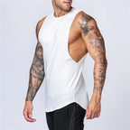 Sleeveless Shirt Breathable O-Neck Casual Muscle Vest