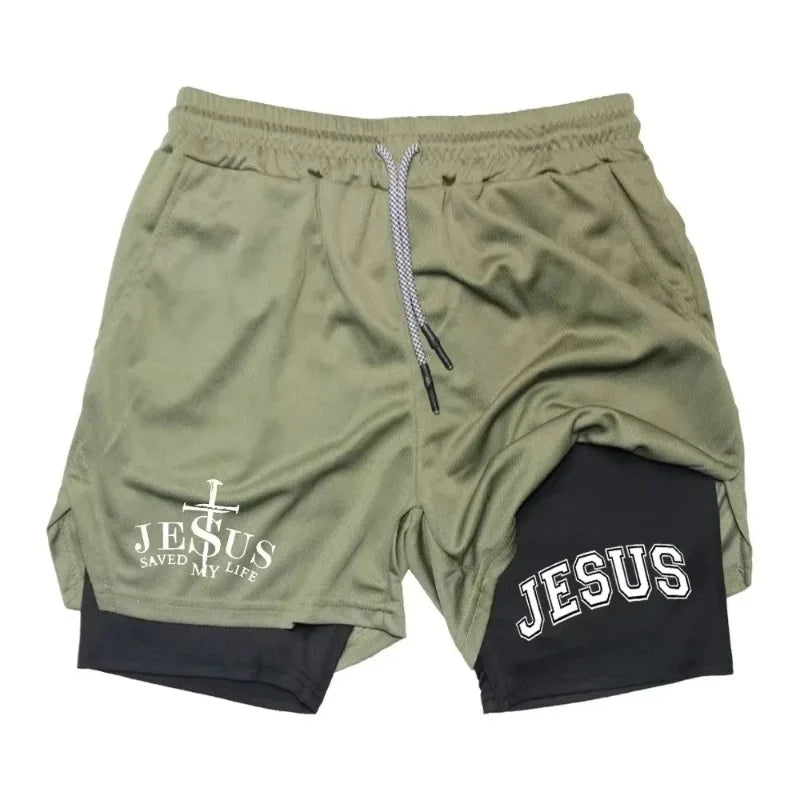 Men's 2-in-1 Compression Running Shorts