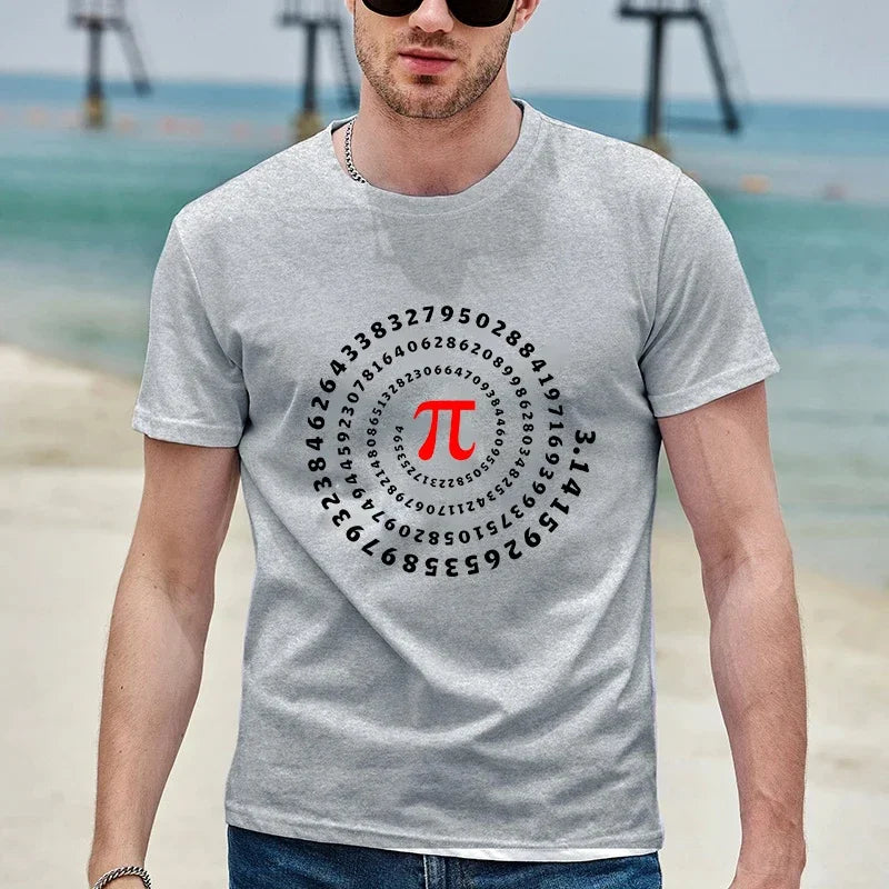 Pi Π Symbol Design T-shirts Fashion Clothing Science Math T-shirts Summer Casual Teacher Tshirts Irrational Number T-Shirt Gift