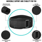 Self-Locking Weight Lifting Belt for Serious Functional Fitness,Athletes - Lifting Support for Men Women- Deadlift Training Belt