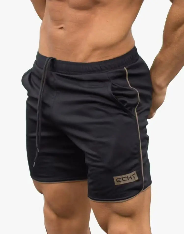 GYM Men Quick Dry Workout Shorts With Pockets Elastic Waist Gym Running Sports Shorts For Men Breathable Athletic Shorts Summer