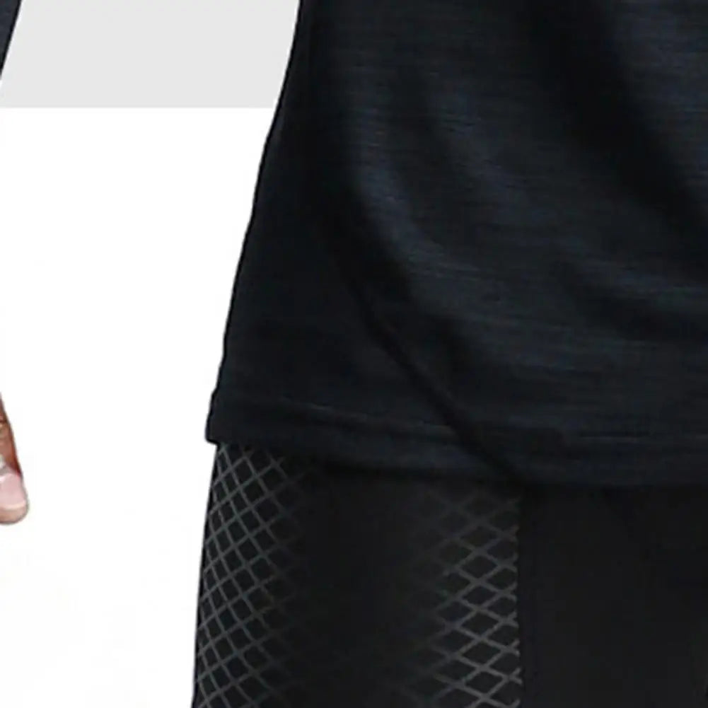 Men's Long Sleeve Half-Zip Compression Training Top