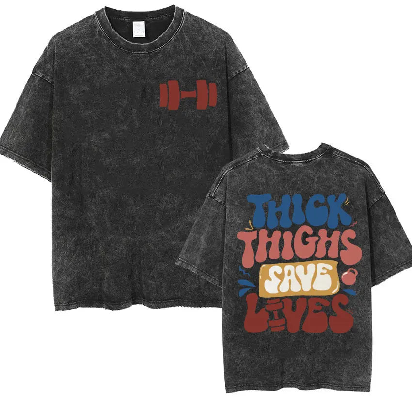 Everything Hurts & I'm Hungry Funny Washed Tee 03616