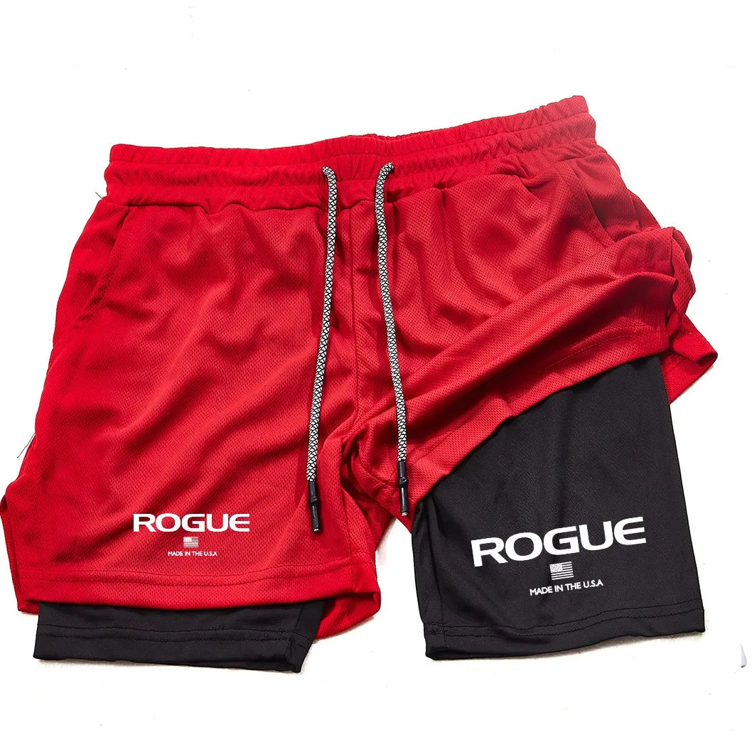 Men's All-Season 2-in-1 Gym Shorts red