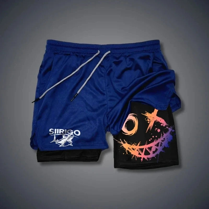 2024 Men's Smiling Face Printed Fitness Shorts