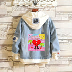 Bad Bunny Un Verano Sin Ti Men Light Blue Denim Jackets Women Men's Slim Casual Denim Coats New Male High Quality Jean Coats