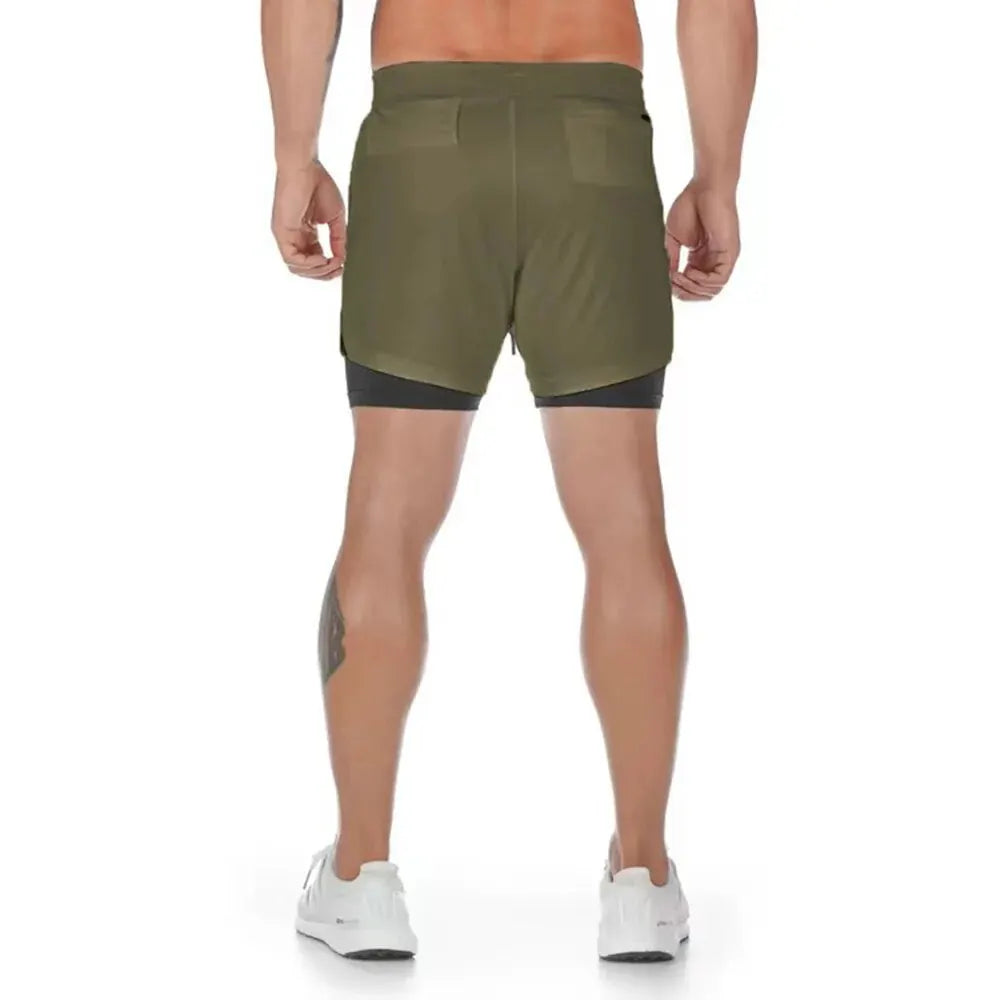 Men's Gym Shorts with Liner, Pockets & Towel Loop