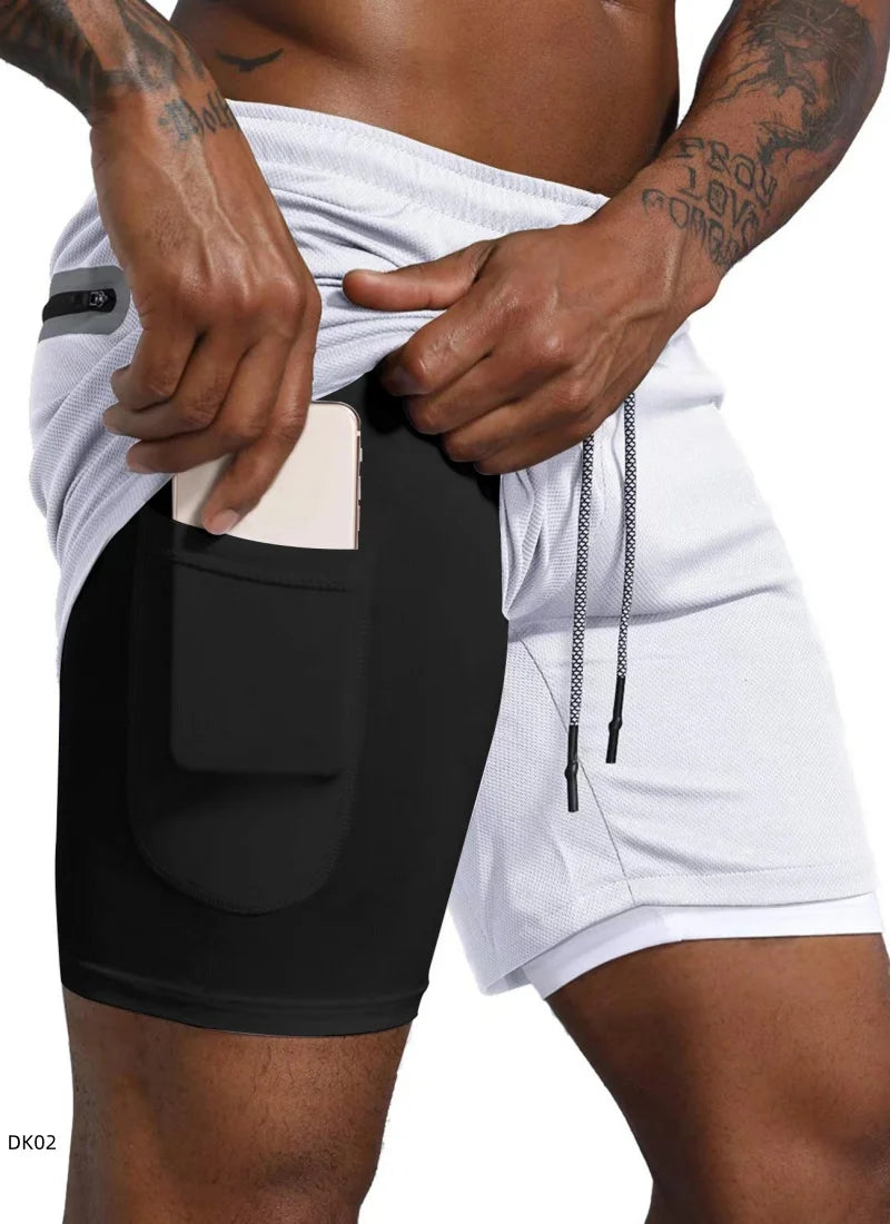 Men's 2-in-1 Compression Gym Shorts — 15 Designs