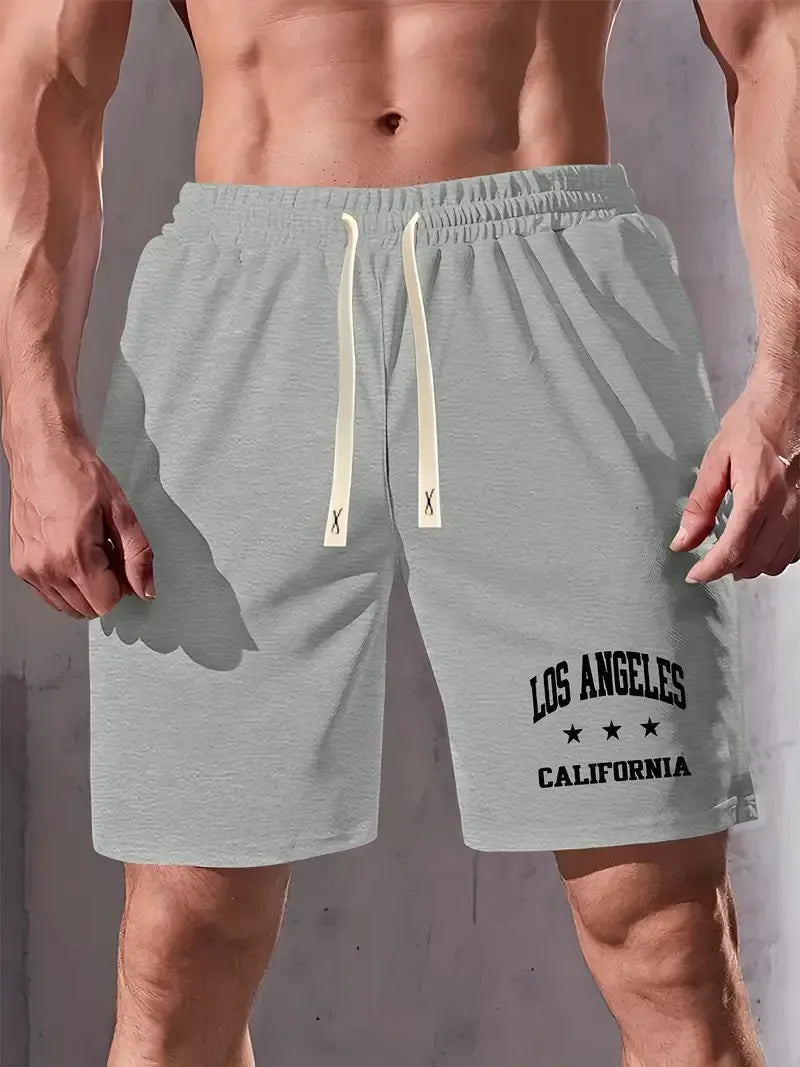 Men's Sporty Letter Shorts DKQMH3FTUTXG