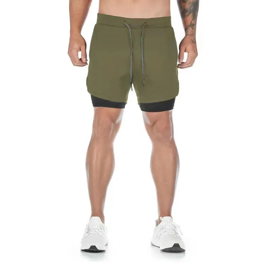 Men's Gym Shorts with Liner, Pockets & Towel Loop