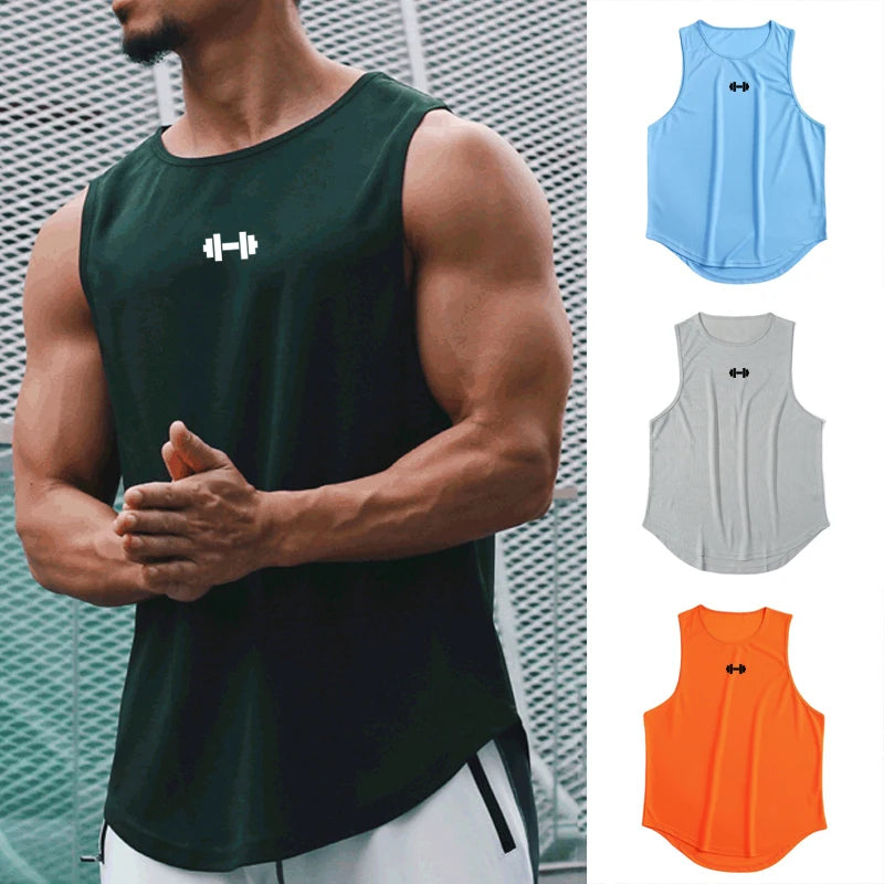 Men's Sleeveless Gym Tank Top – Breathable Muscle Vest for Training