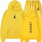 2025 Spring and autumn  fitness basketball casual sportwear set fashion men's hooded jumper + jogging pants two-piece set