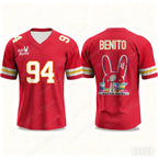 Bad Bunny Halftime Show Benito No.94 Print Rugby Jersey American Sports Tee V-neck Speed Drying Sportswear Summer Men's T-shirt